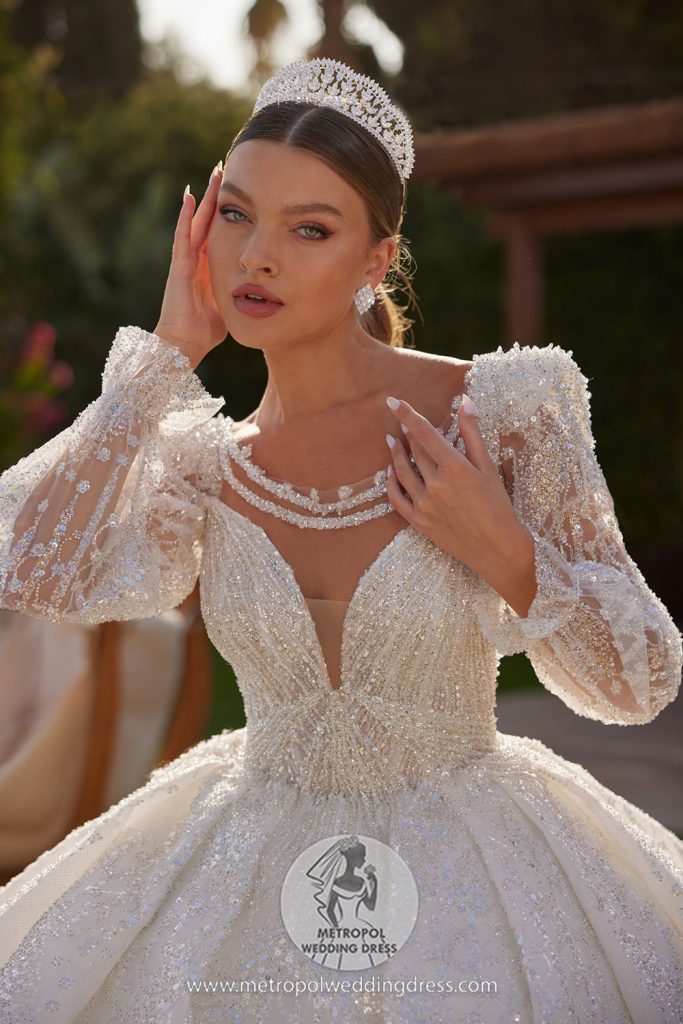 Robe de mariée princesse avec traîne