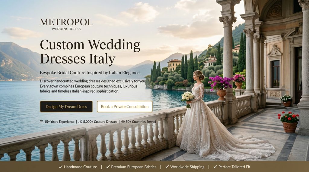 Custom Wedding Dresses Italy 1 Custom Wedding Dresses italy