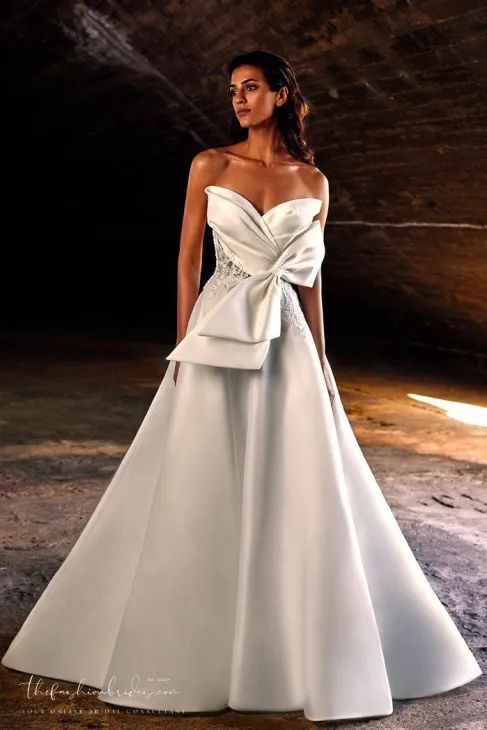 Modern Minimalist Wedding Dress 2 Clean Silhouette
