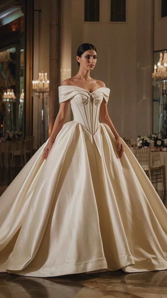 Modern Minimalist Wedding Dress 1 Modern Bridal Gown