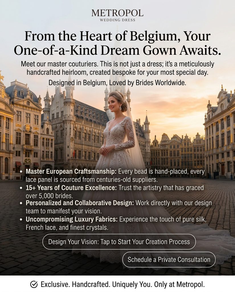 luxury wedding dress designer in Dubai for bespoke bridal gowns