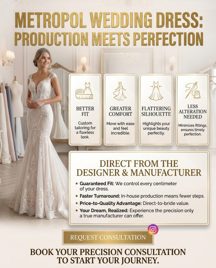 Made-to-Order Wedding Dress Manufacturer for US Bridal Boutiques