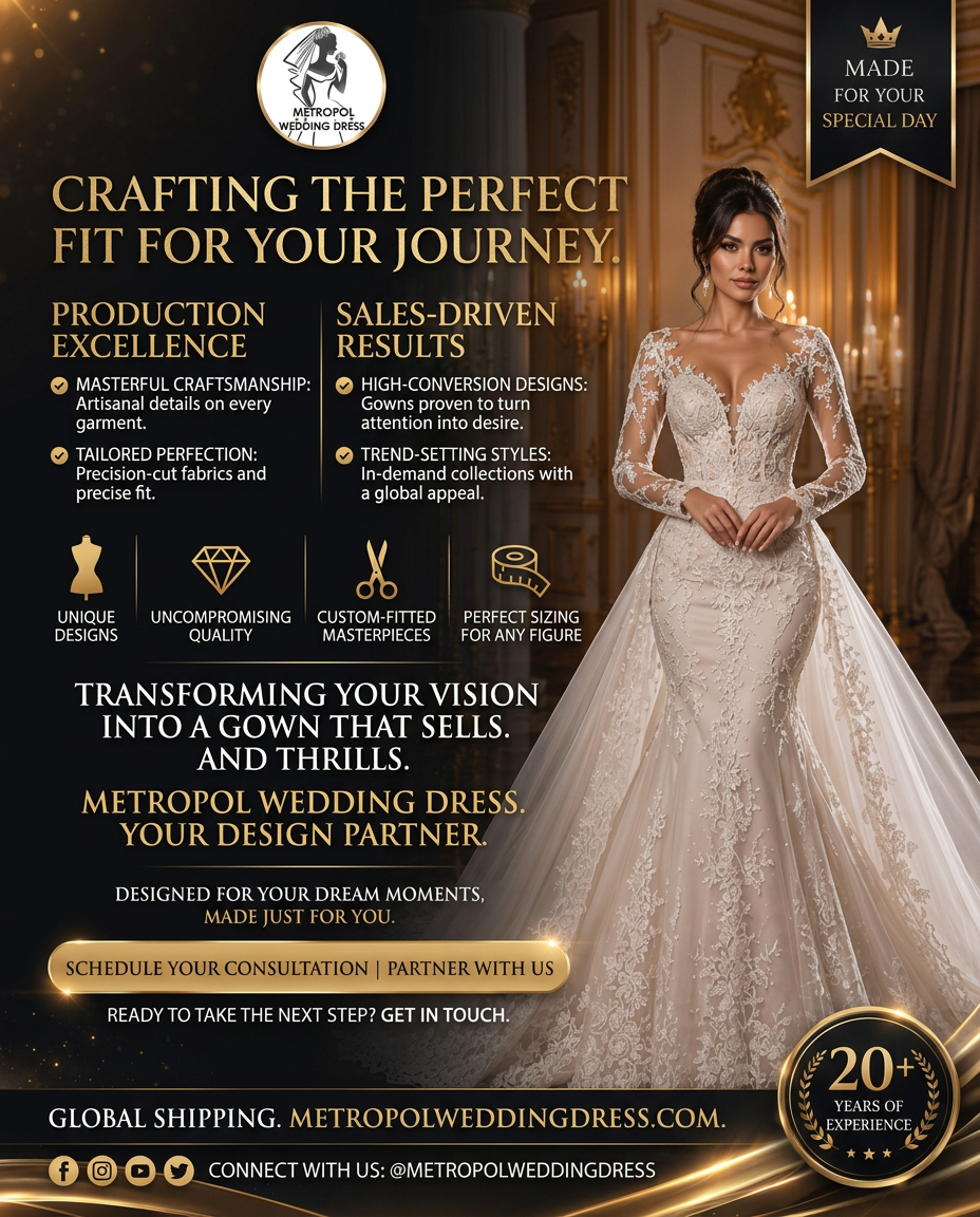 Best Countries for Wedding Dress Manufacturing for US Bridal Boutiques 5 luxury bridal gown manufacturer for American boutiques