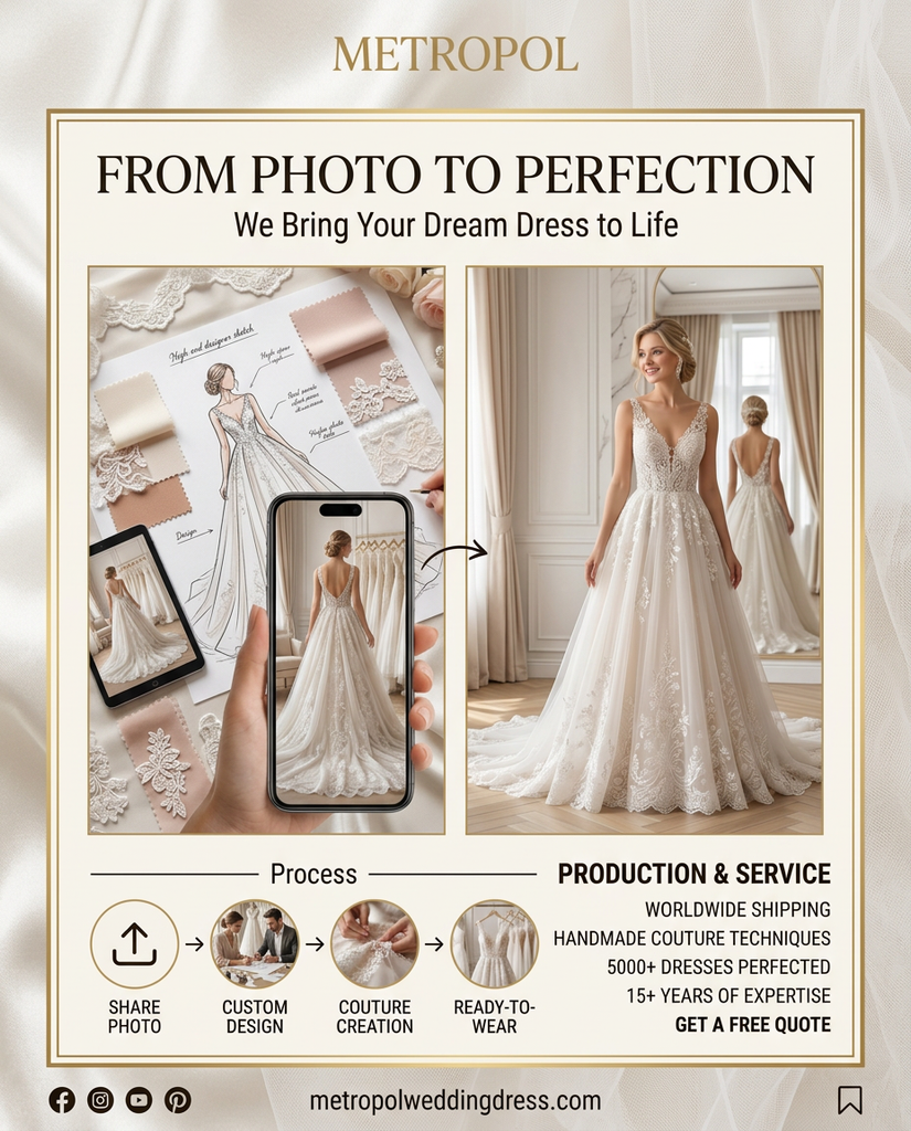 luxury wedding gown manufacturer for American bridal brands